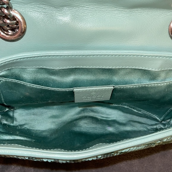 Preloved Gucci marmot green sequins excellent condition comes with dust bag - Picture 9 of 12